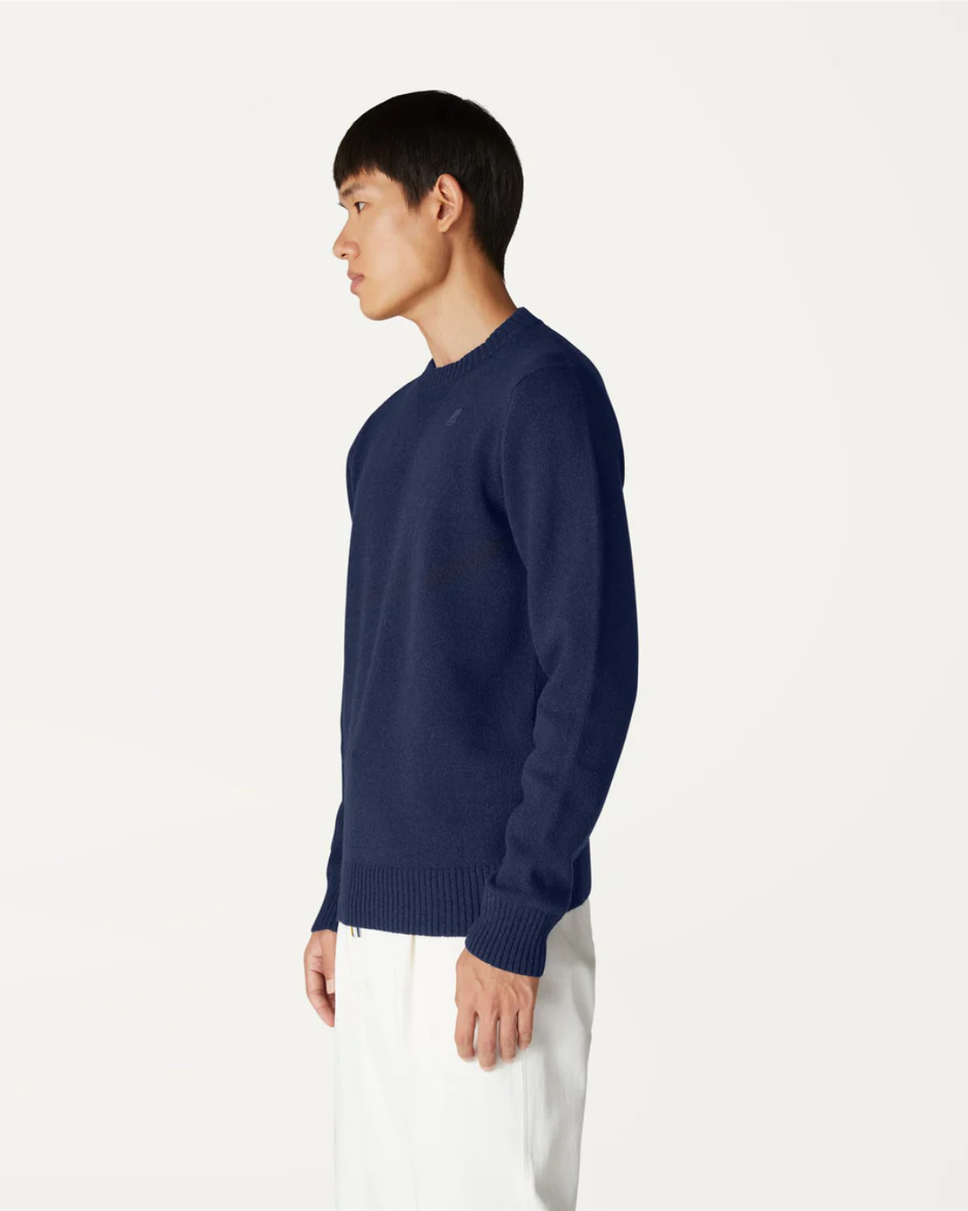 PULLOVER GIROCOLLO - SEBASTIEN LAMBSWOOL|Colore:Blue depth