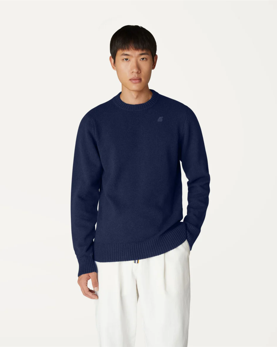 PULLOVER GIROCOLLO - SEBASTIEN LAMBSWOOL|Colore:Blue depth
