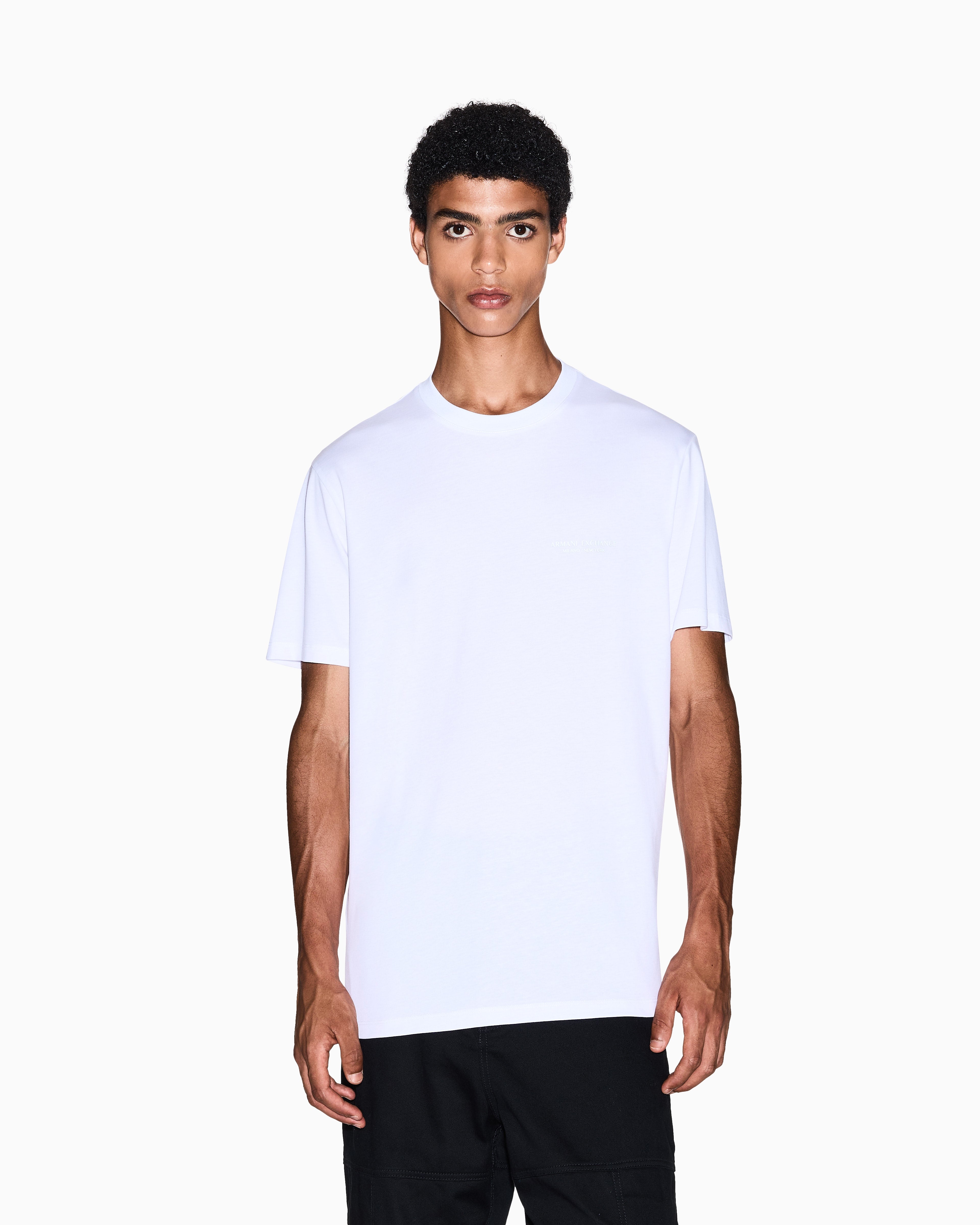 T-shirt Regular Fit in Jersey di Cotone|Colore:Bianco
