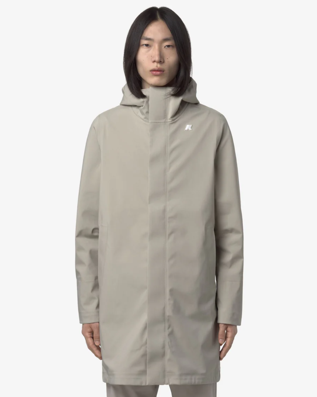 GIACCA IMPERMEABILE LUNGA |Colore:Beige cashmere-blue depth