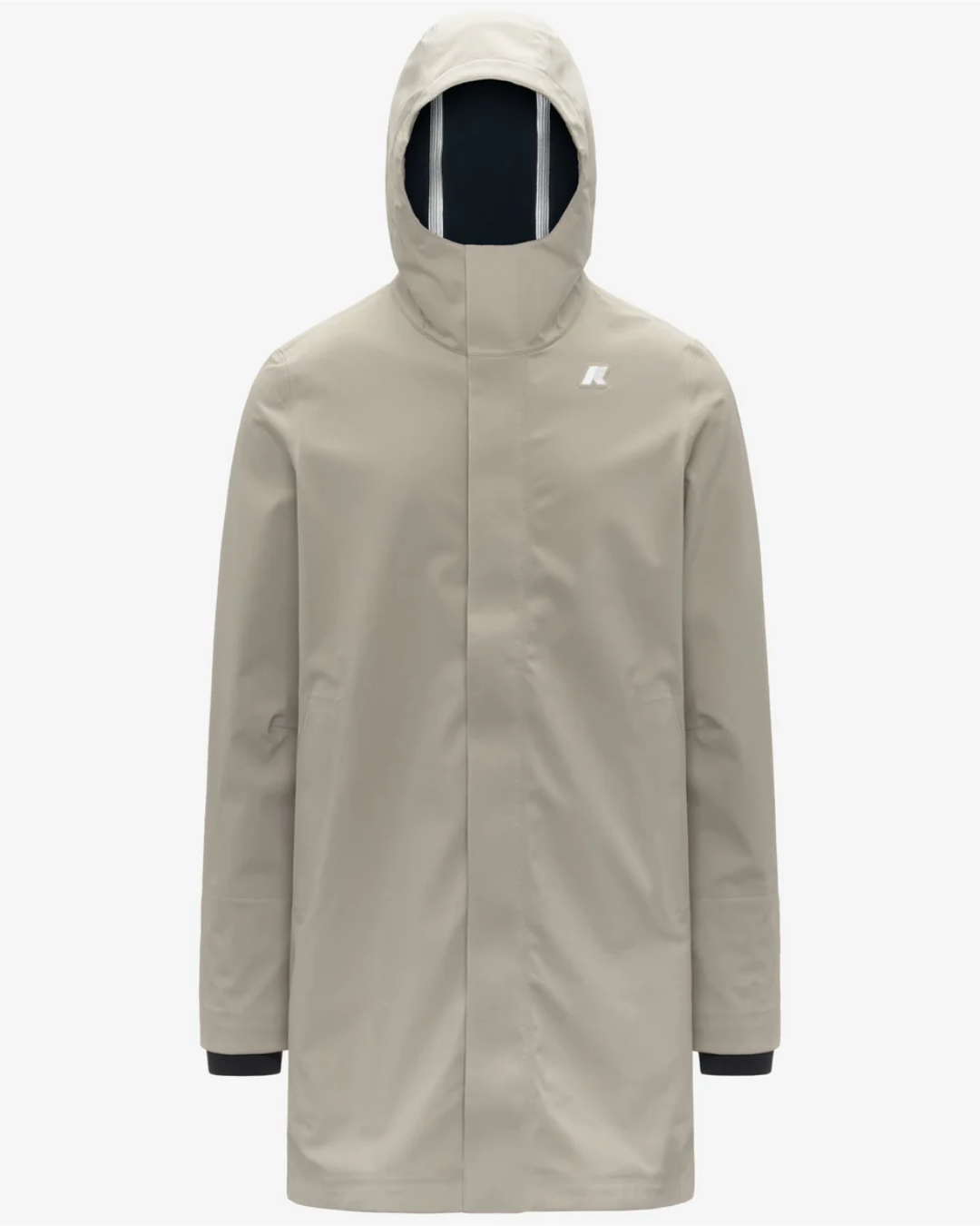 GIACCA IMPERMEABILE LUNGA |Colore:Beige cashmere-blue depth