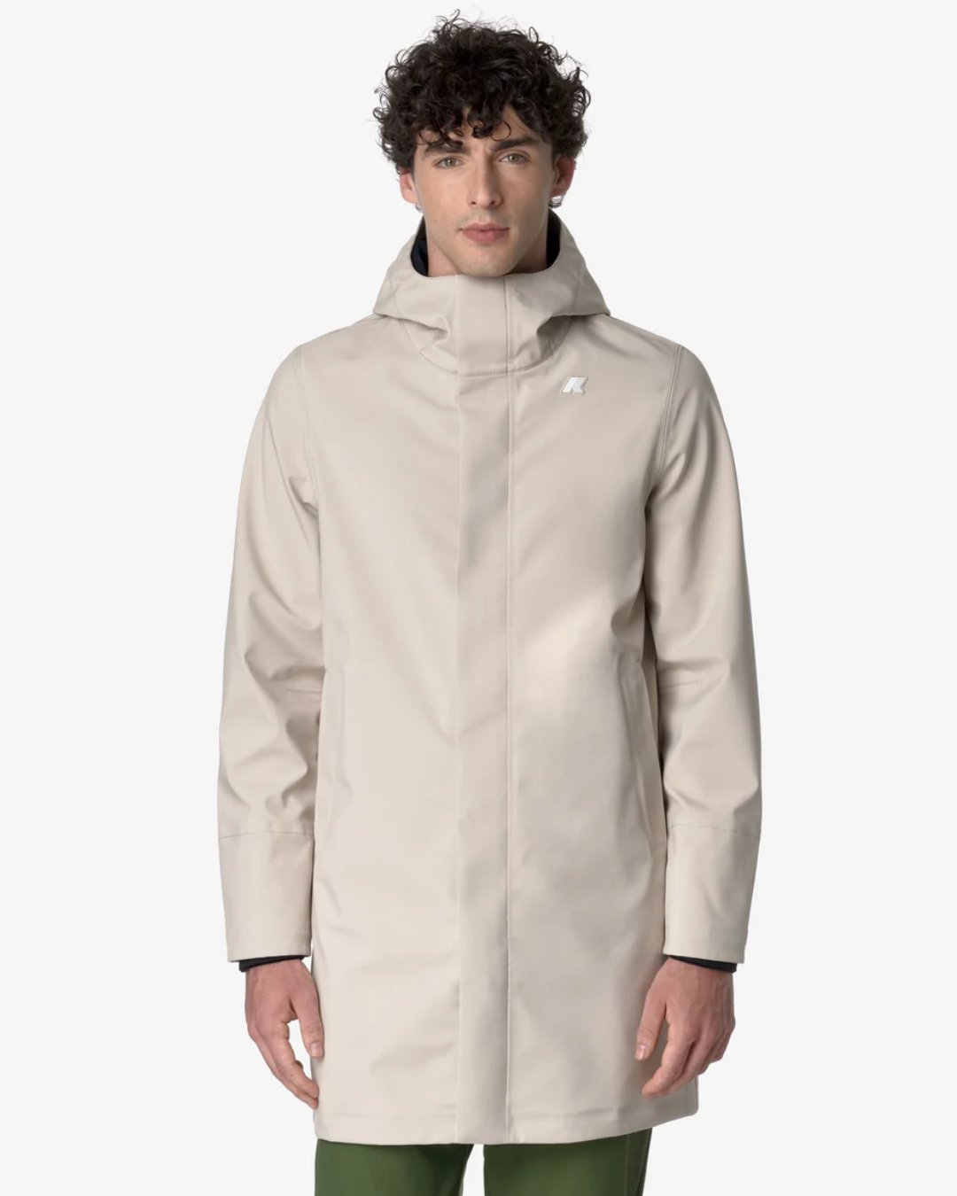 GIACCA IMPERMEABILE LUNGA |Colore:Beige-blue depth