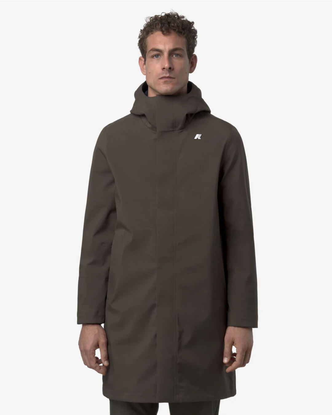 GIACCA IMPERMEABILE LUNGA |Colore:Black olive-blue depth