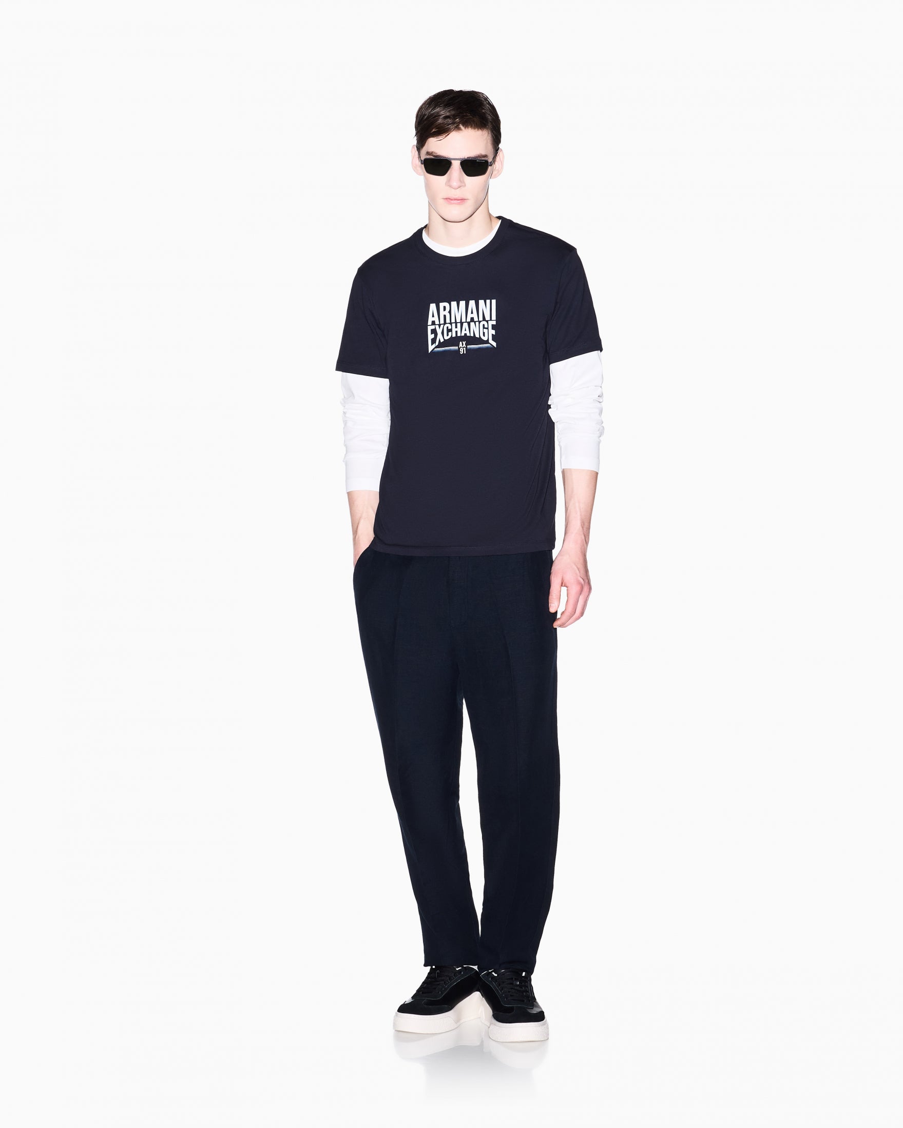 T-SHIRT ARMANI EXCHANGE UOMO |Colore:Deep navy