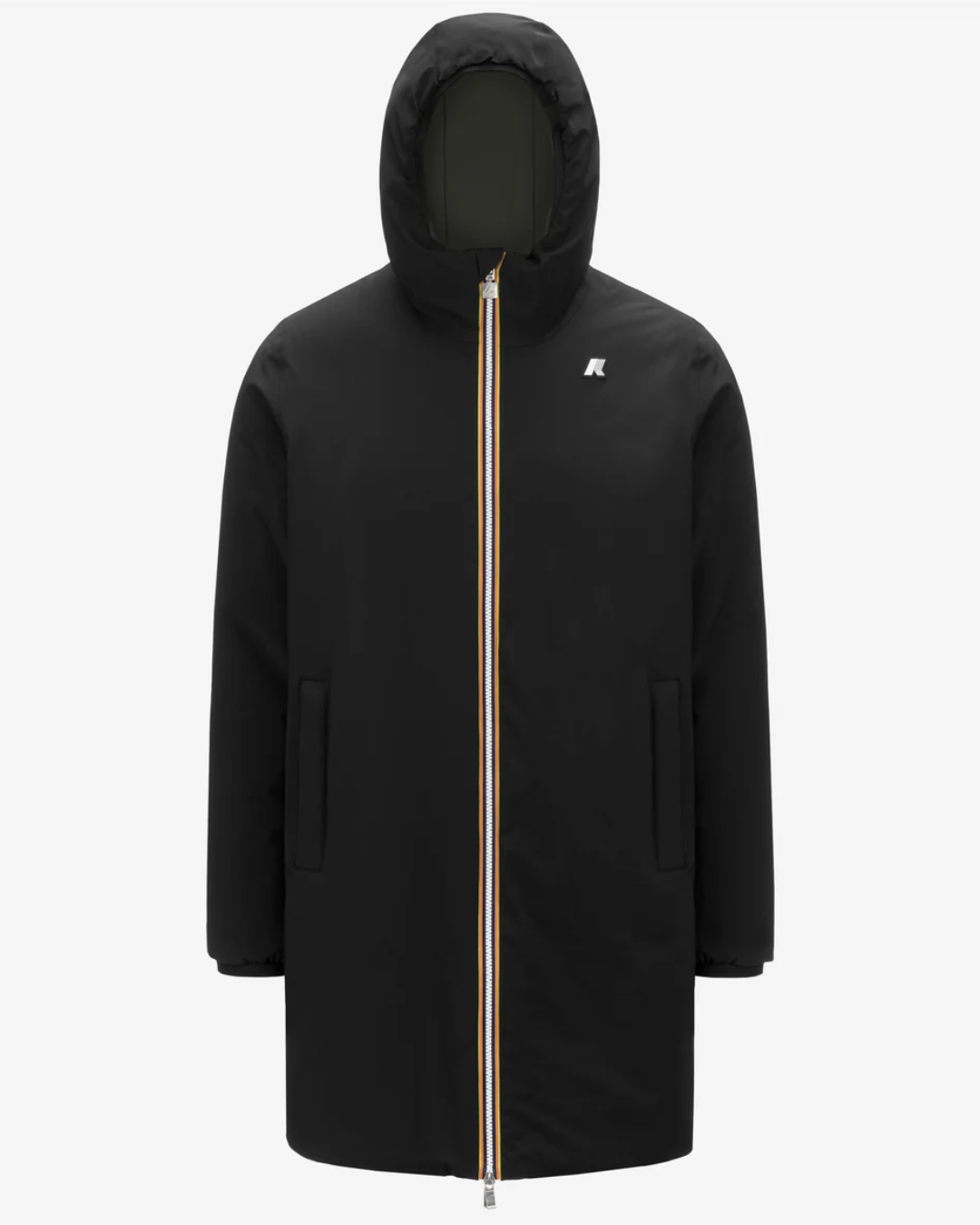 GIACCA INVERNALE  3/4 REVERSIBILE - JACOB ST WARM |Colore:Black pure-green blackish