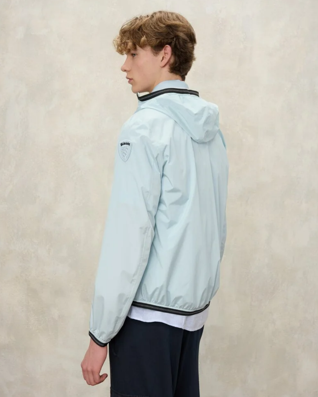 Giacca A Vento Nastrata Farrin da Uomo|Colore:Light blu