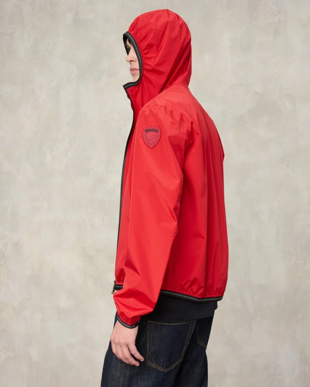 Giacca A Vento Nastrata Farrin da Uomo|Colore:Rosso sangue