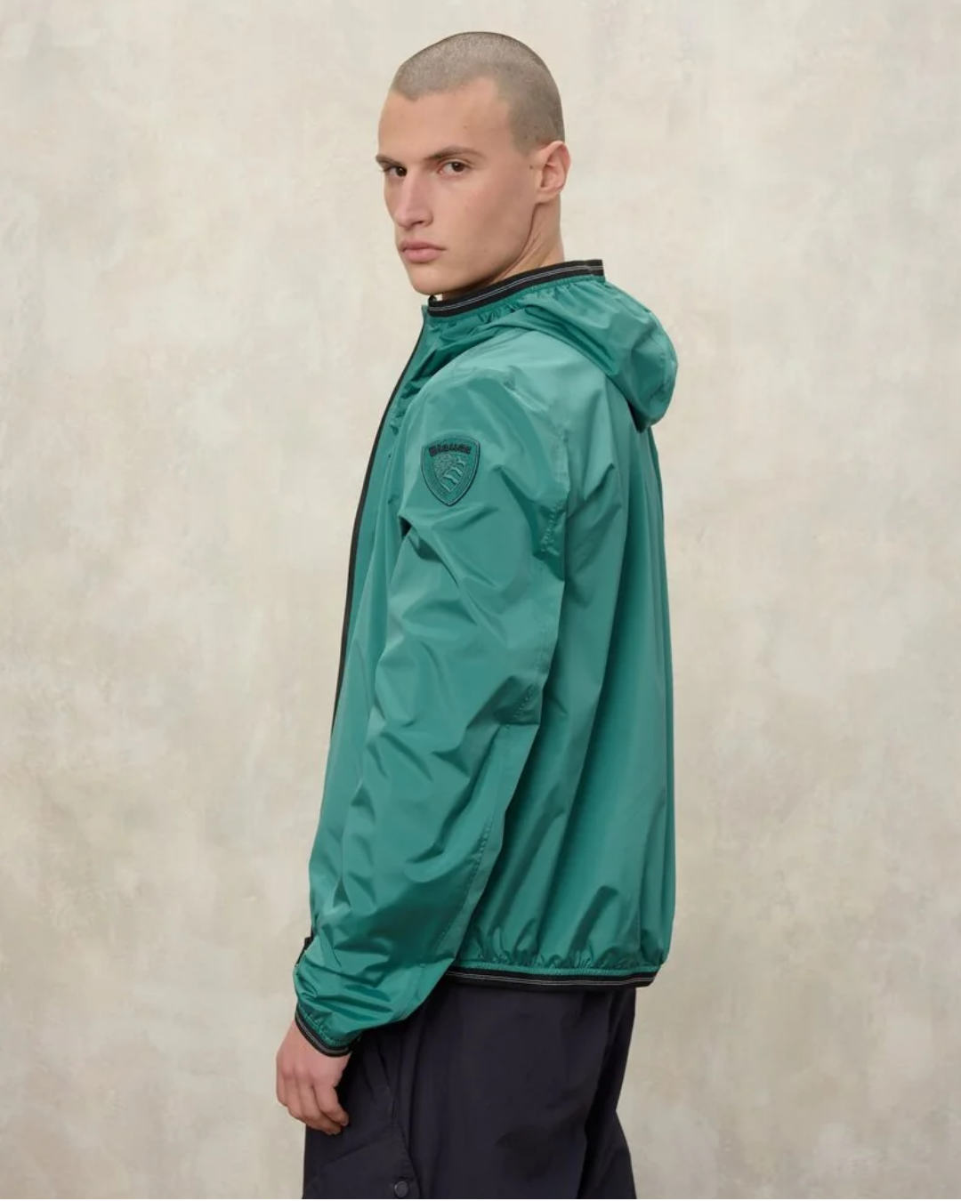 Giacca A Vento Nastrata Farrin da Uomo|Colore:Verde acqua