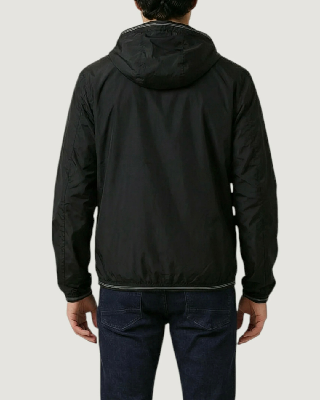 Giacca A Vento Nastrata Farrin da Uomo|Colore:Nero