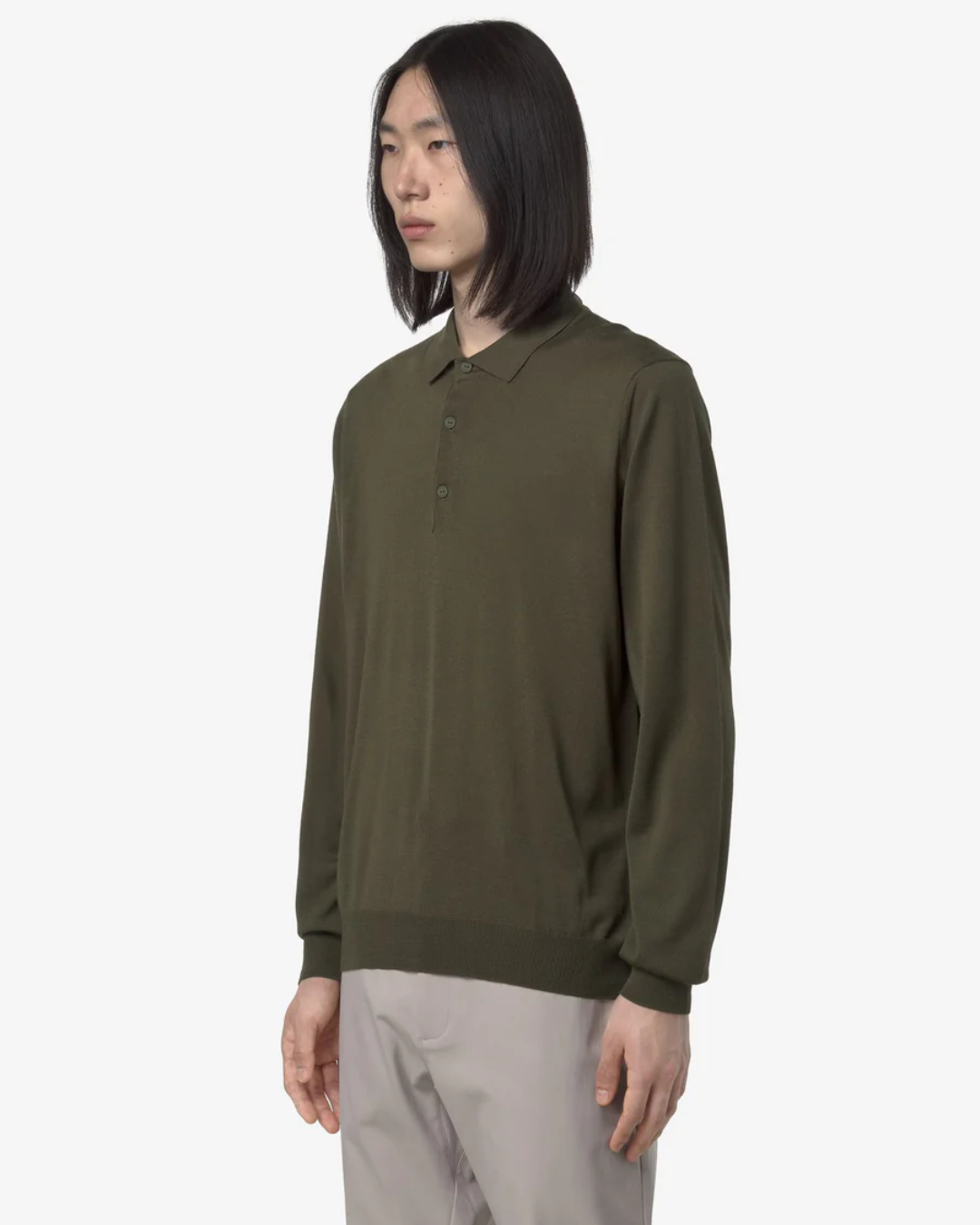 MAGLIONE IN LANA MERINO - REY WOOL MERINO BLEND|Colore:Green winter