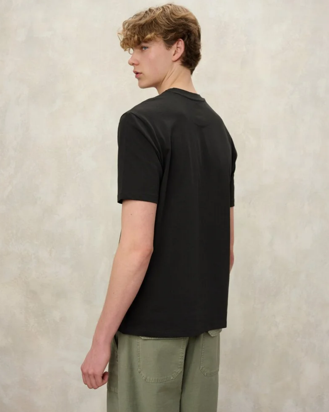 Blauer t-shirt in cotone FAXON|Colore:Nero