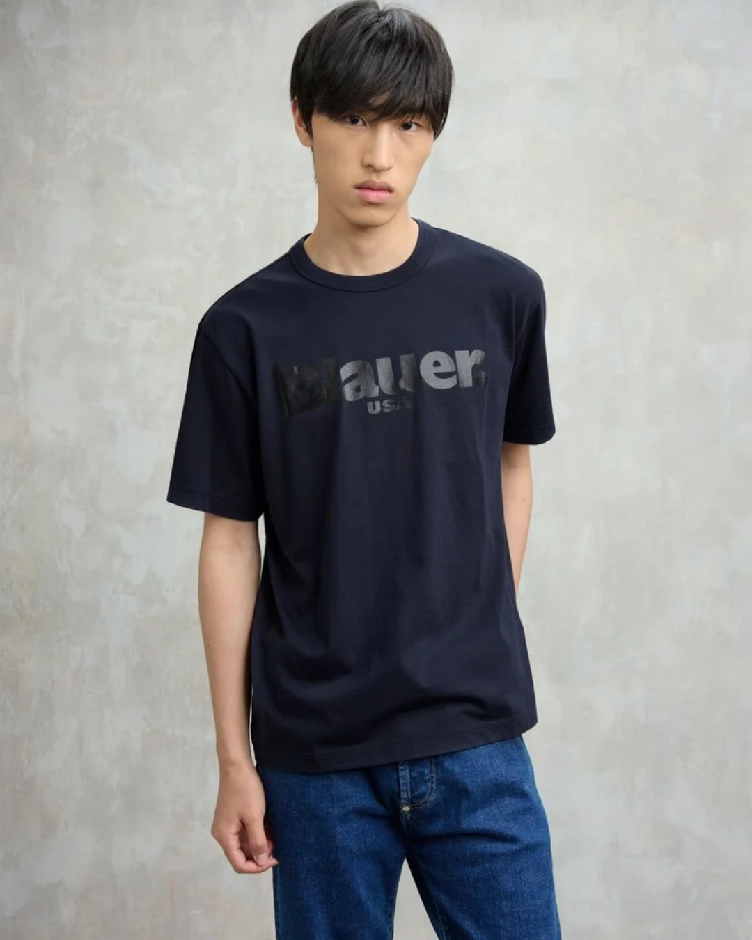 Blauer t-shirt in jersey  BOURN|Colore:Blu