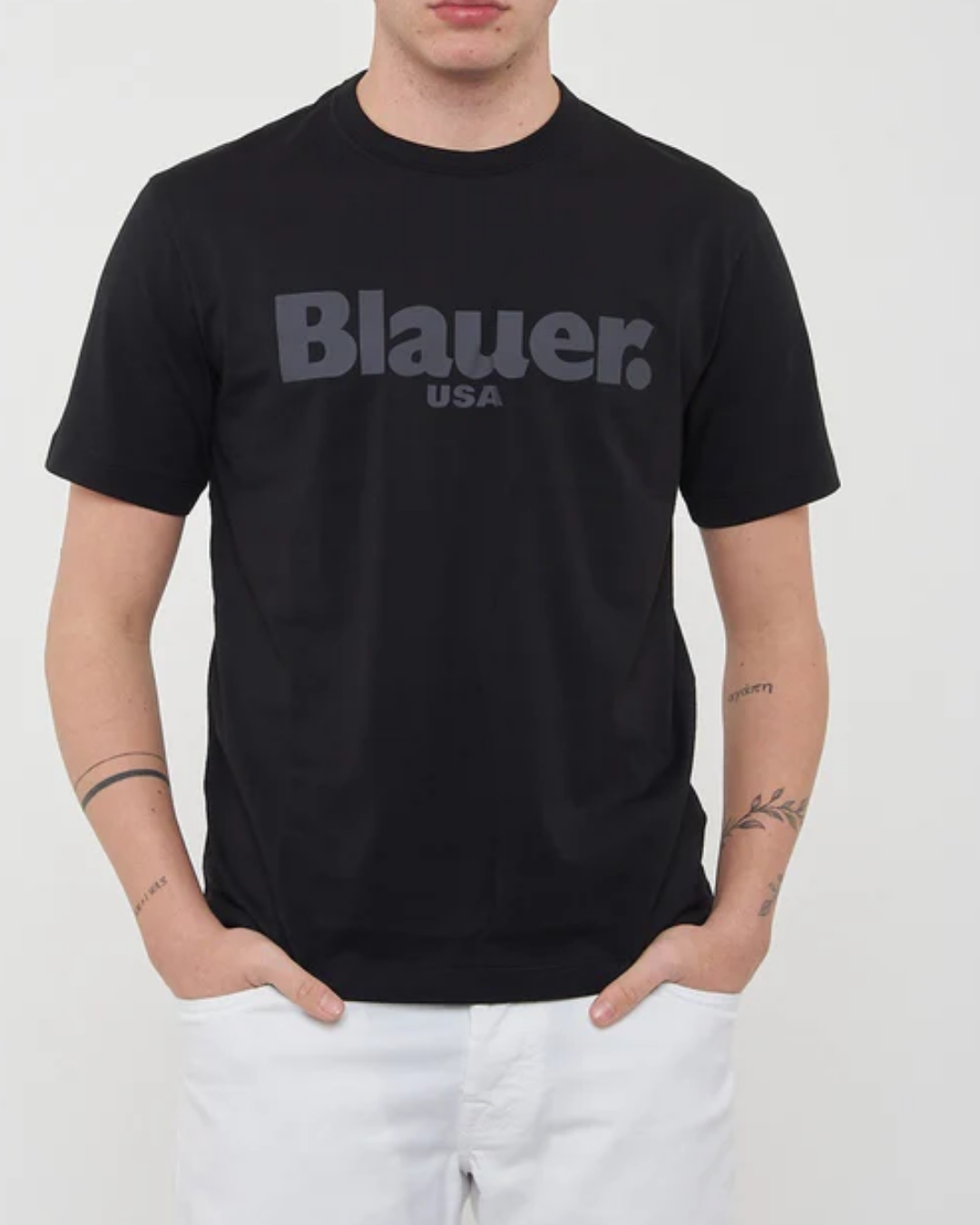 Blauer t-shirt in jersey  BOURN|Colore:Nero