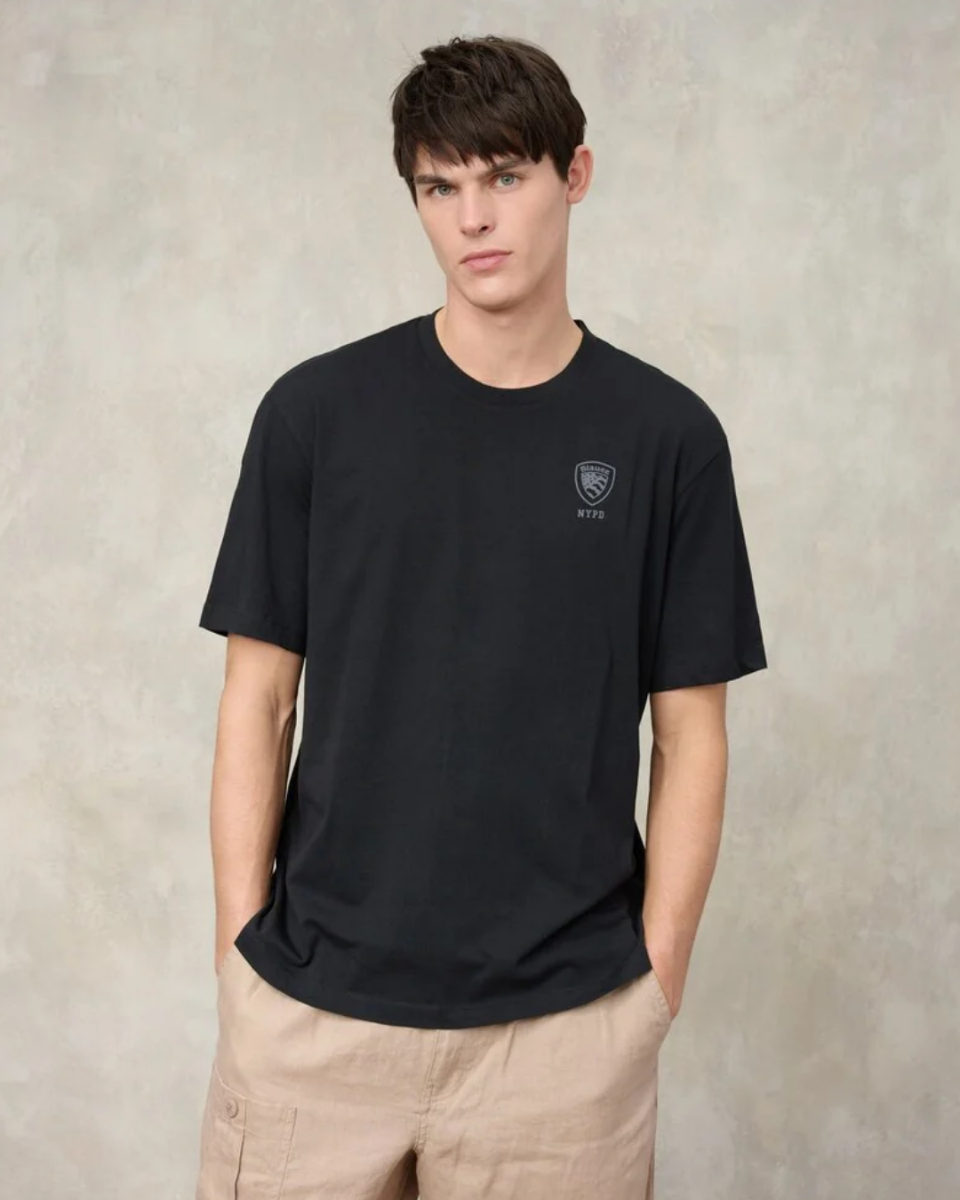 T-SHIRT LOGO IN TONO EUTAW|Colore:Nero