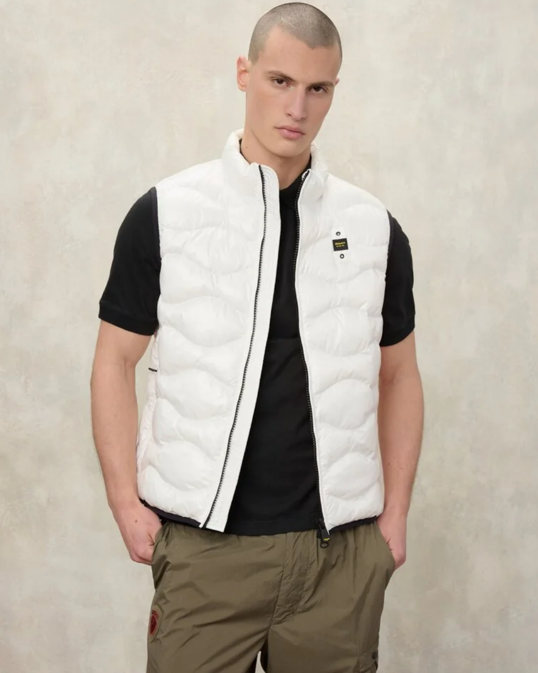 SMANICATO UOMO BLAUER DANNY BIANCO|Colore:Bianco