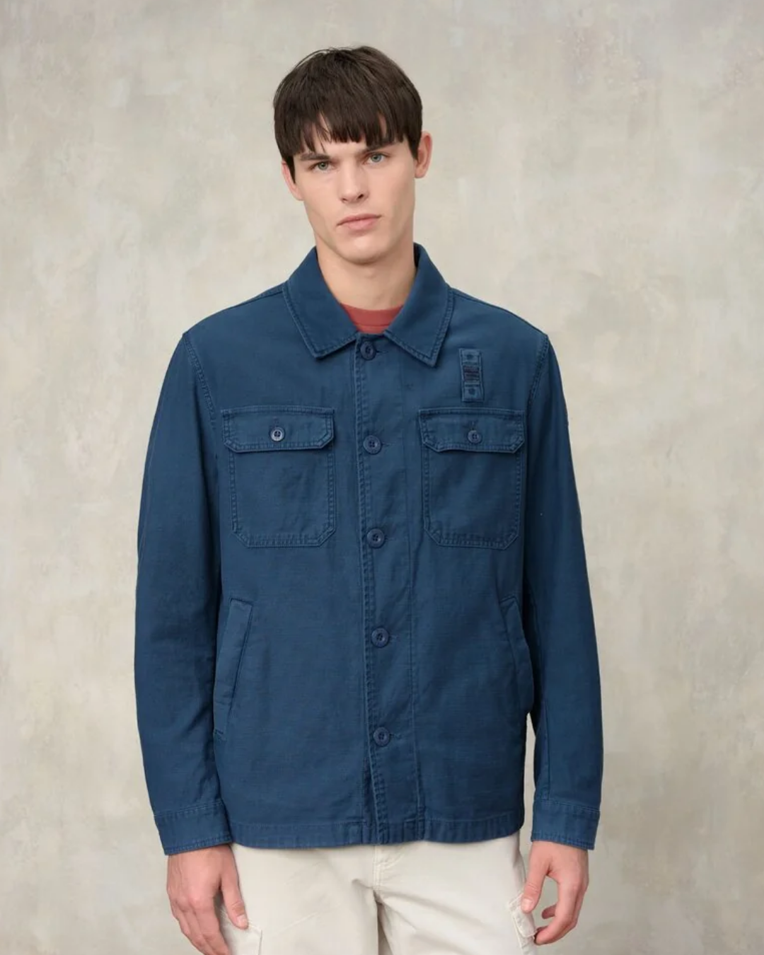 GIACCA CAMICIA GOODALE DYED|Colore:Blu indigo