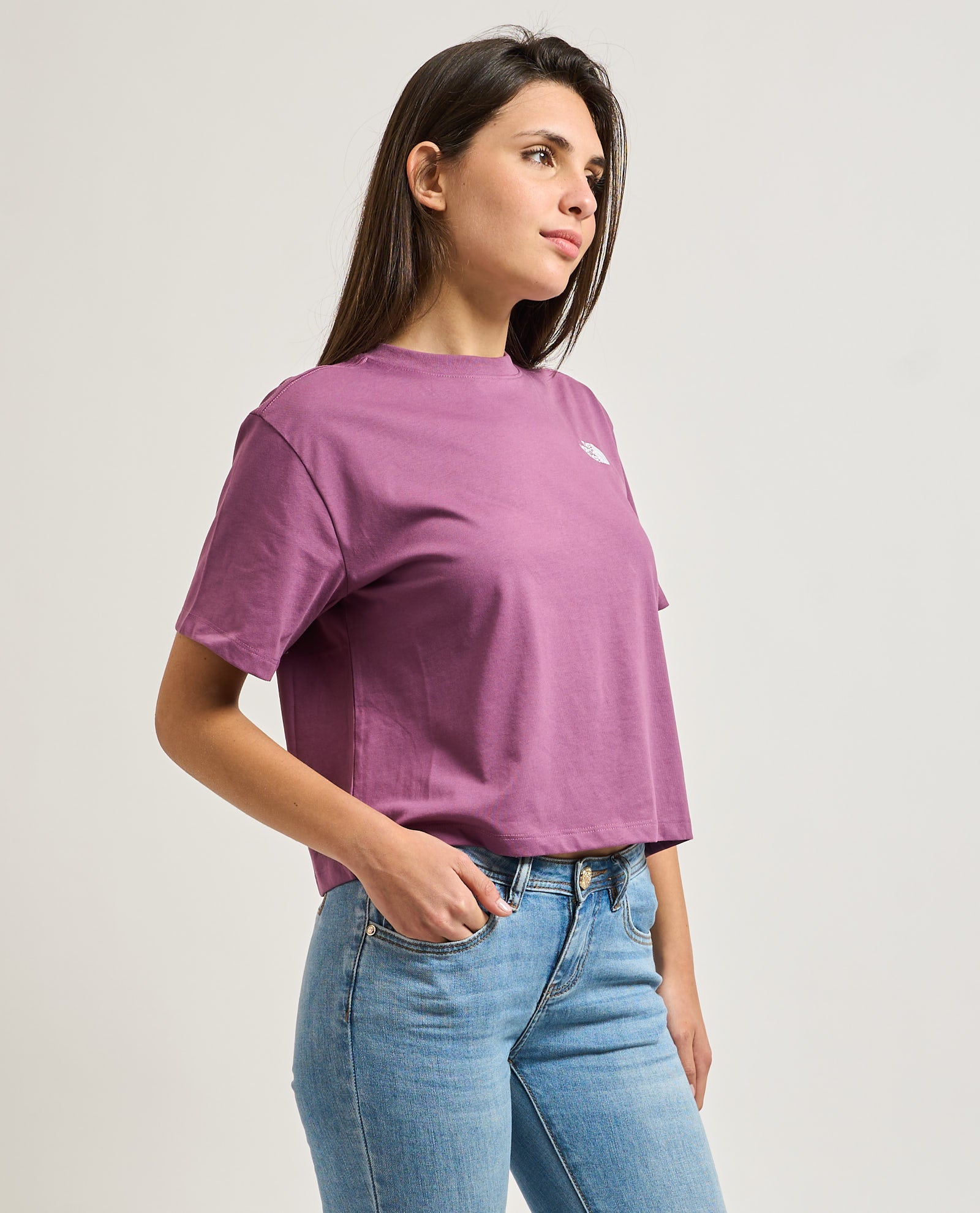 T-shirt donna The North Face Cropped Relaxed|Colore:Chroma purple