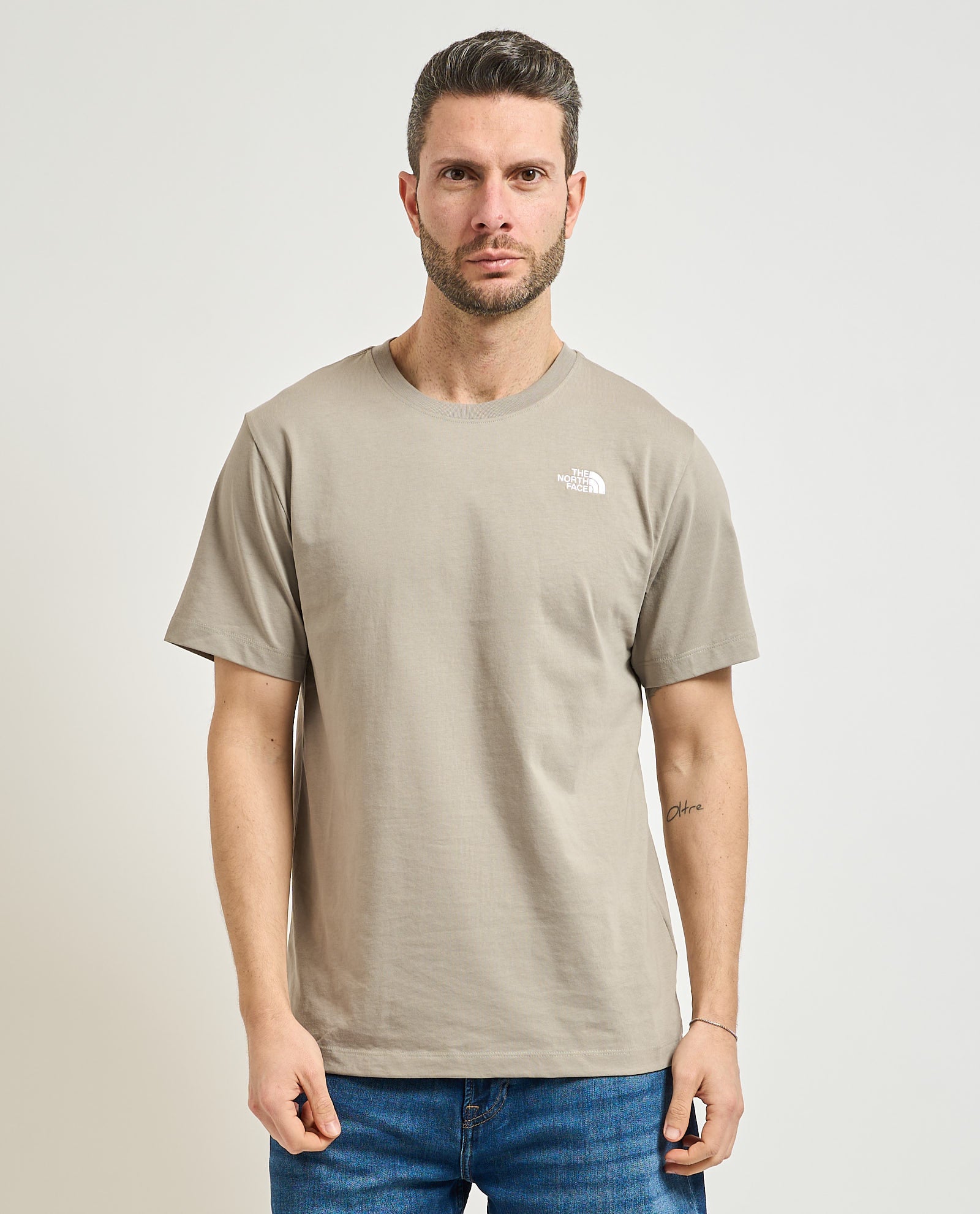 T-shirt uomo The North Face basic girocollo|Colore:Stone slab