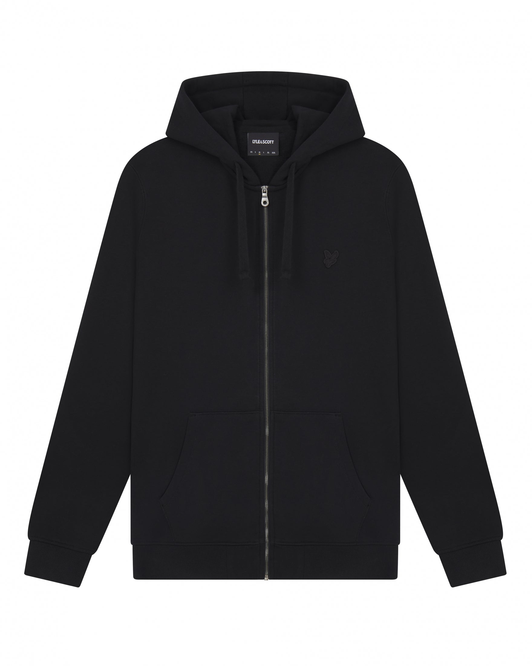 Zip Through Hoodie |Colore:Jet black