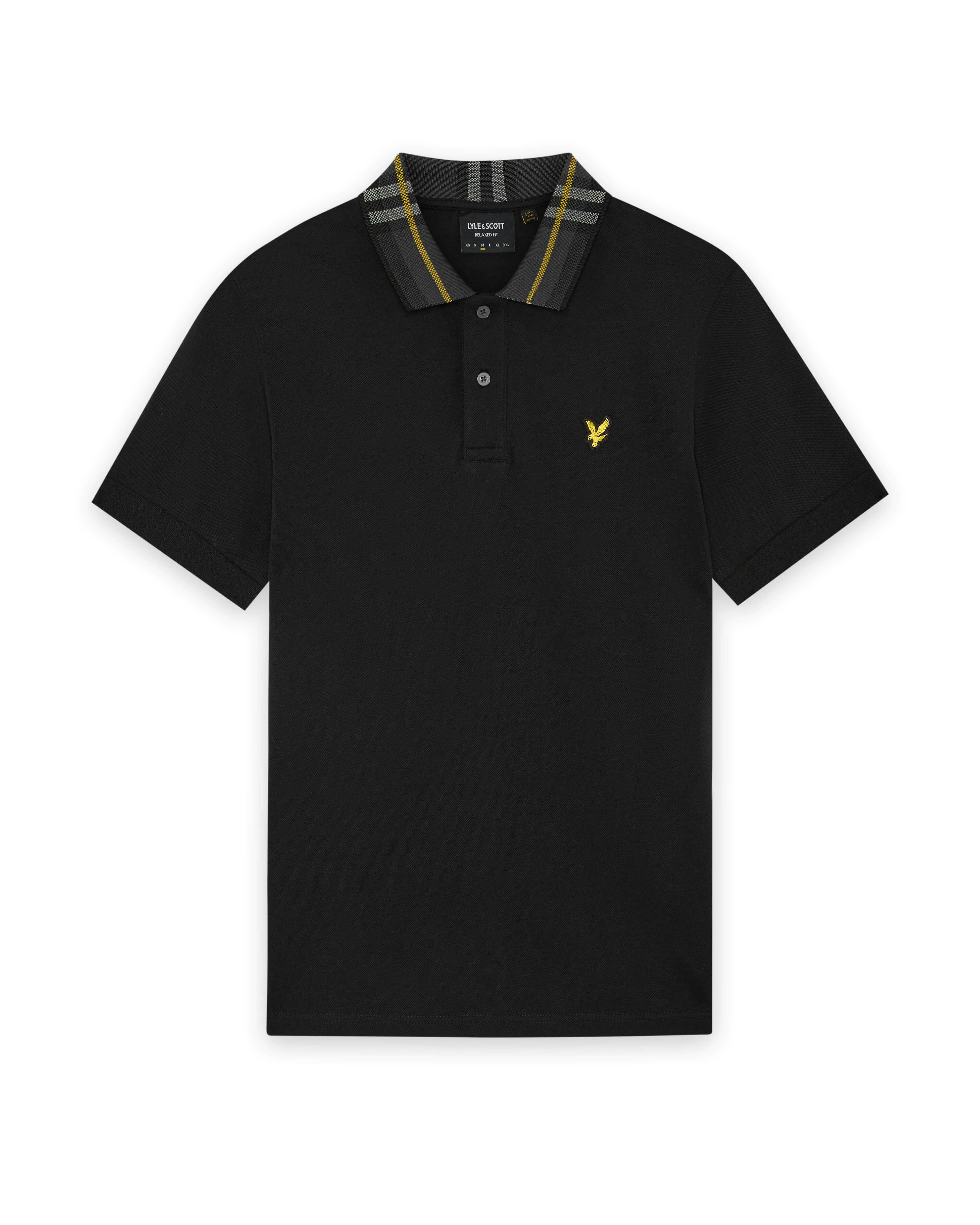 POLO TARTAN COLLAR  |Colore:Jet black
