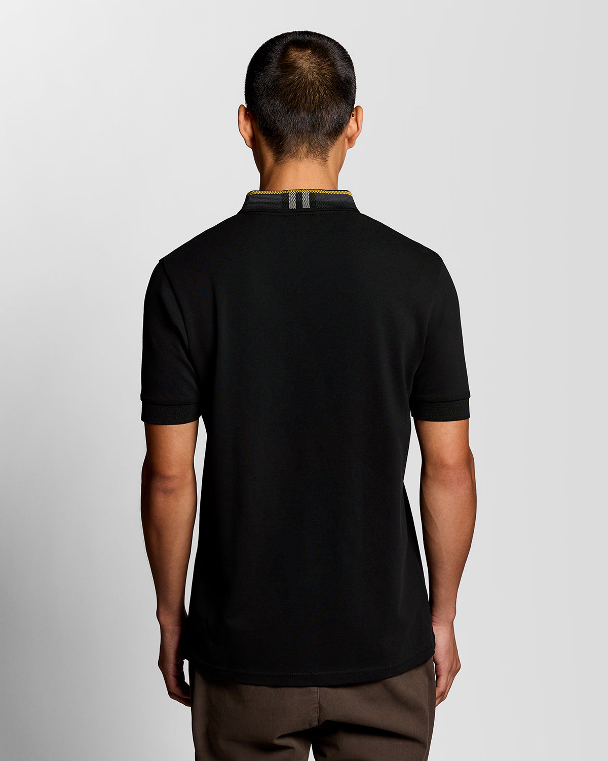 POLO TARTAN COLLAR  |Colore:Jet black