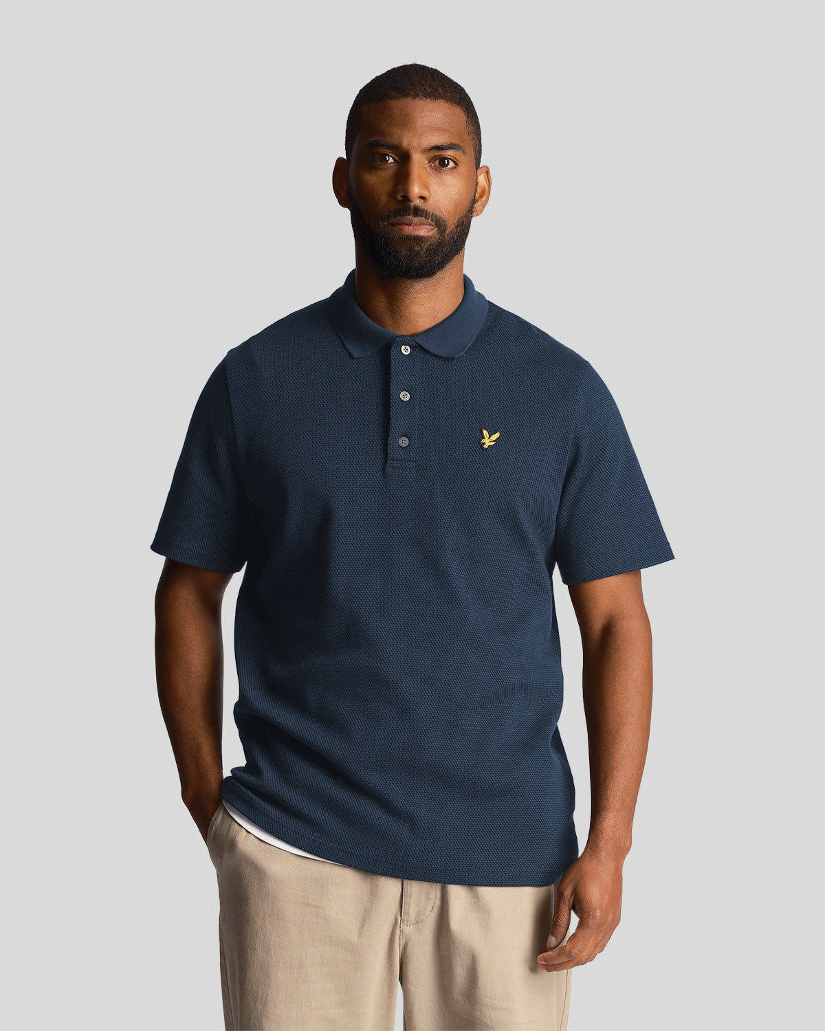 Tonal Texture Polo|Colore:Muddy navy