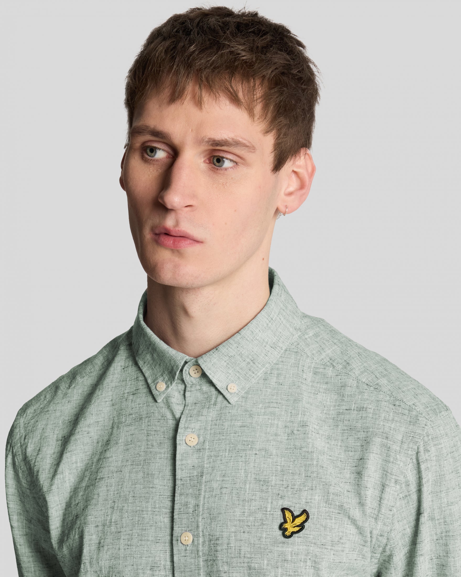 CAMICIA UOMO LYLE & scott|Colore:Green mercurial