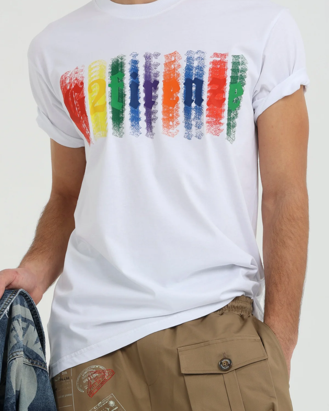 T-SHIRT UOMO PASTELLO G2 FIRENZE |Colore:Bianco