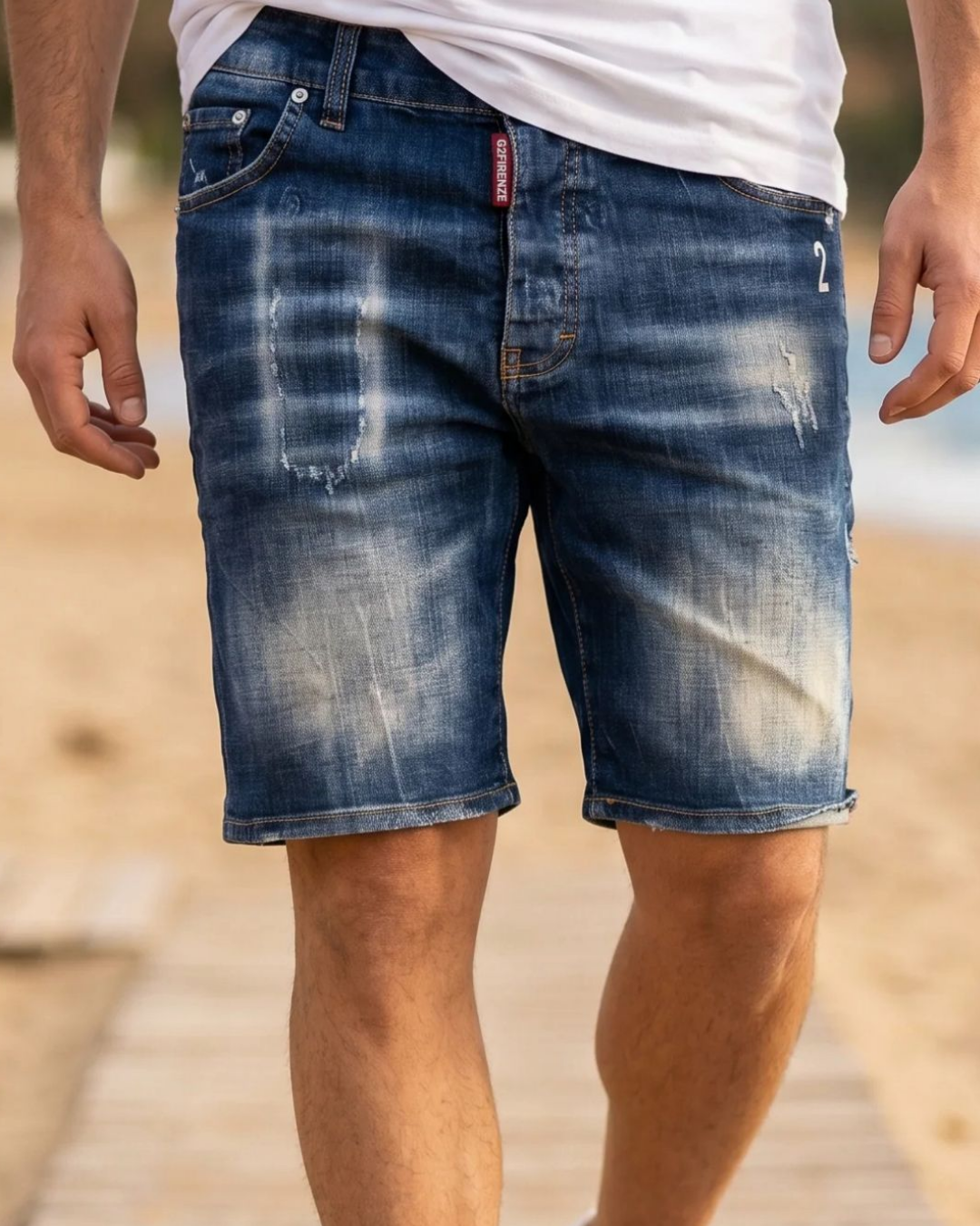 BLUE METEORIT  -  SHORT DENIM g2 firenze|Colore:Denim