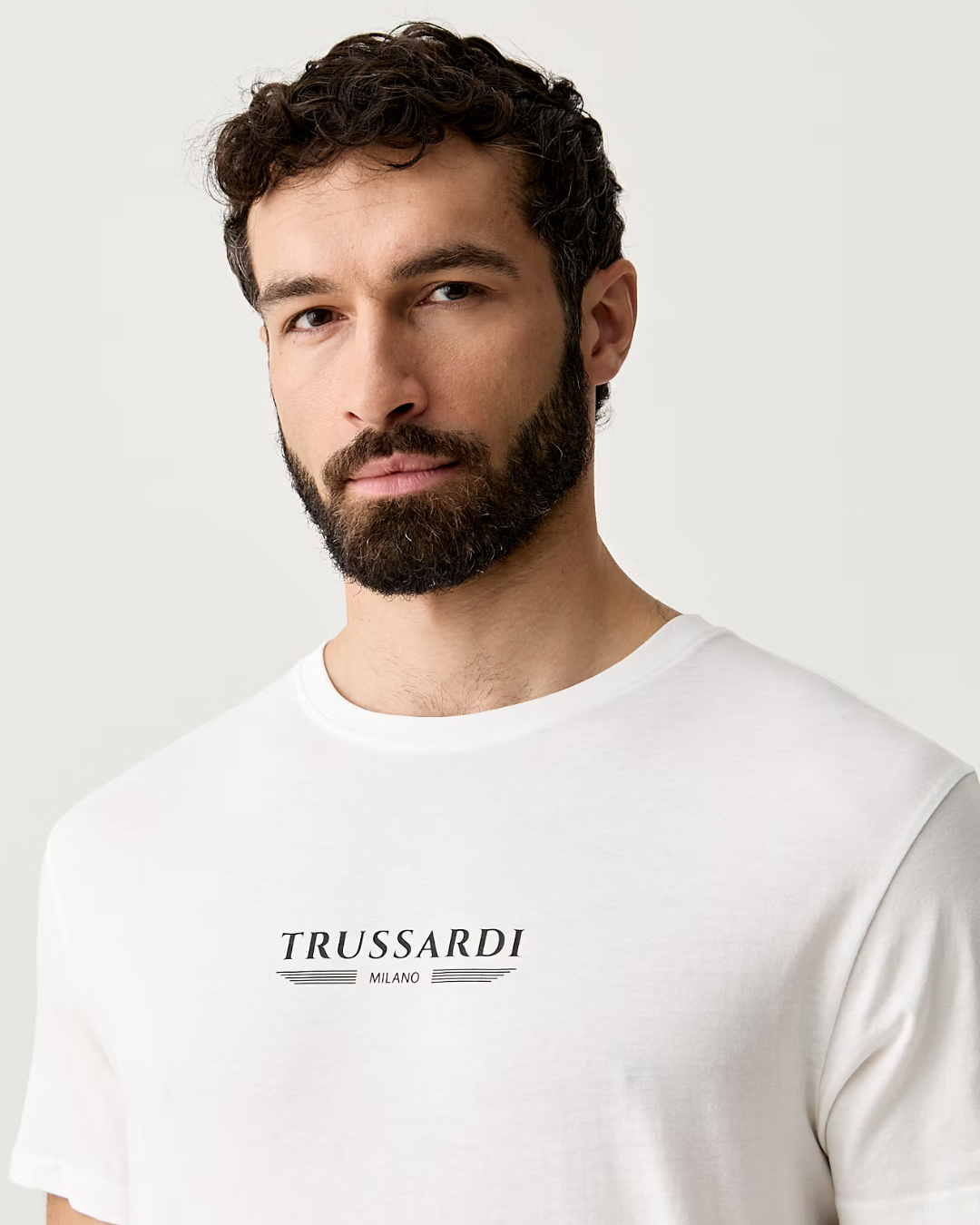 Trussardi t-shirt da uomo in cotone|Colore:Bianco