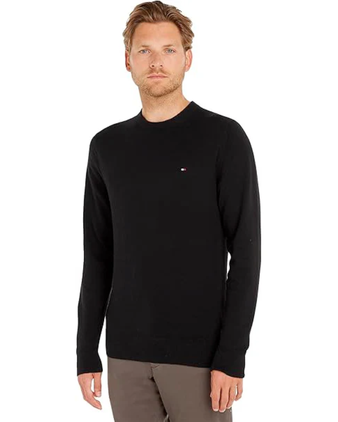 MAGLIONE GIROCOLLO Cotton Cashmere Tommy Hilfiger|Colore:Nero