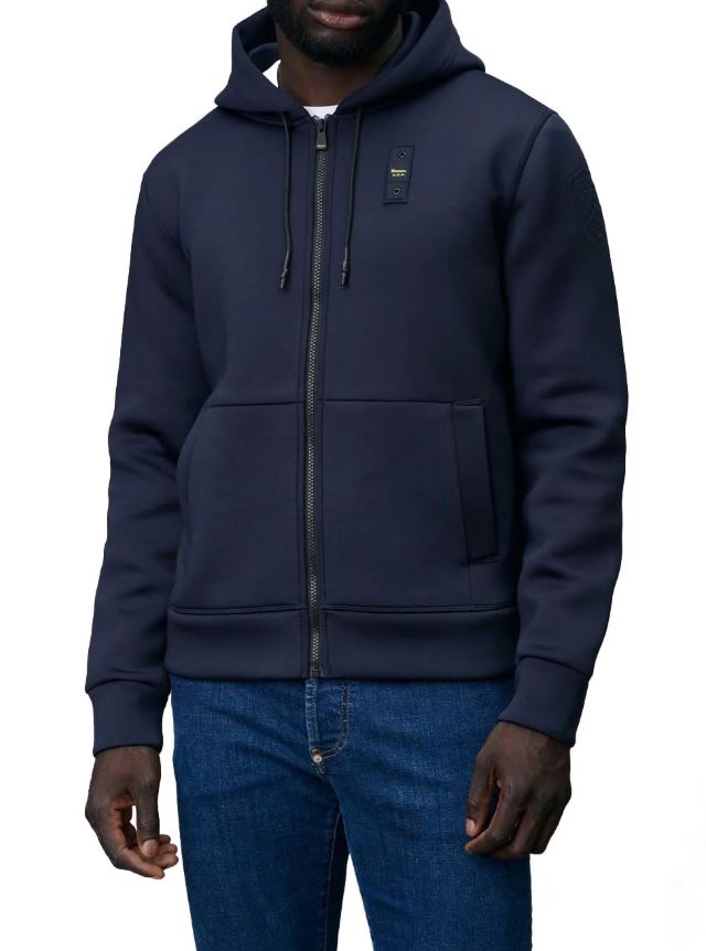 FELPA SCUBA CON CAPUCCIO COLBY|Colore:Blu