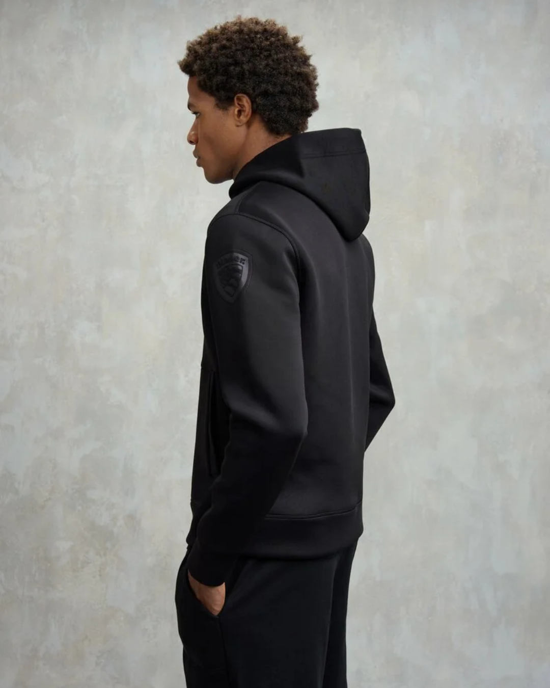 FELPA SCUBA CON CAPUCCIO COLBY|Colore:Nero